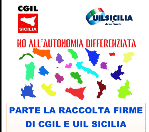 ADOC SICILIA – PALERMO SOSTIENE LA PETIZIONE “NO ALL’AUTONOMIA DIFFERENZIATA IN SICILIA” DI CGIL E UIL SICILIA